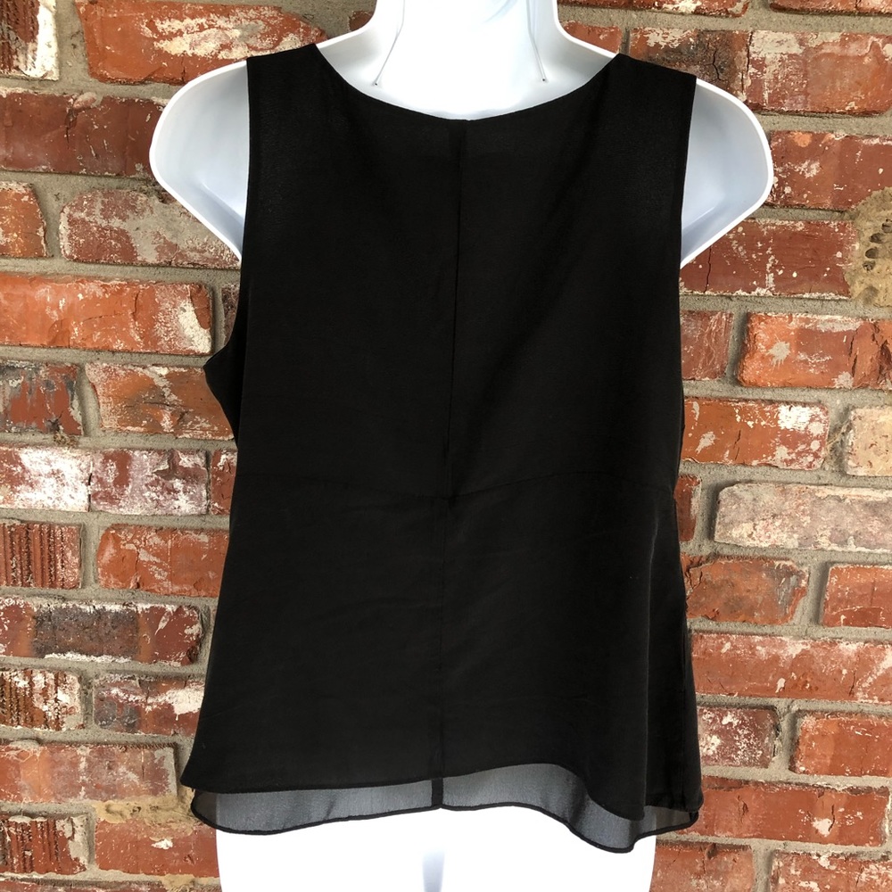 Kenneth Cole sleeveless black blouse size 8 - Picture 5 of 7